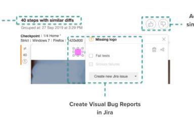 Example of test with grouping and bug reporting