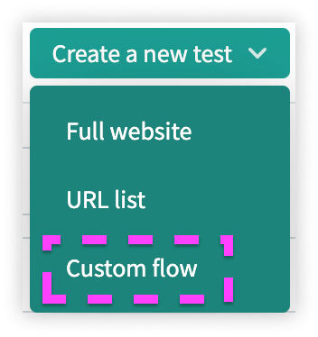 Autonomous custom flow selection screenshot